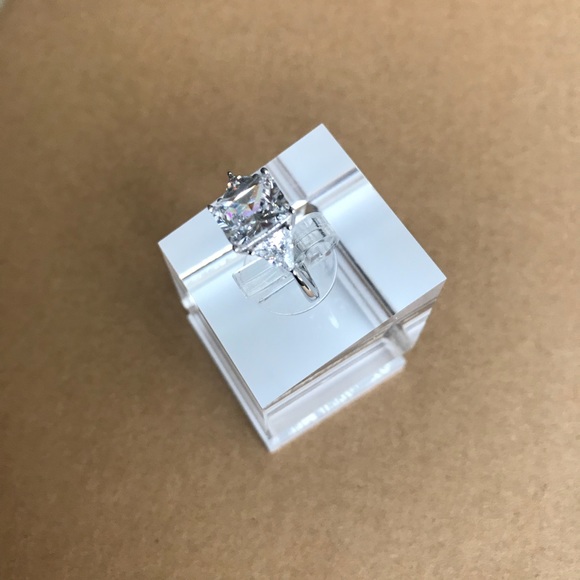 .925 SS Classic Clear Engagement Ring - Picture 2 of 7